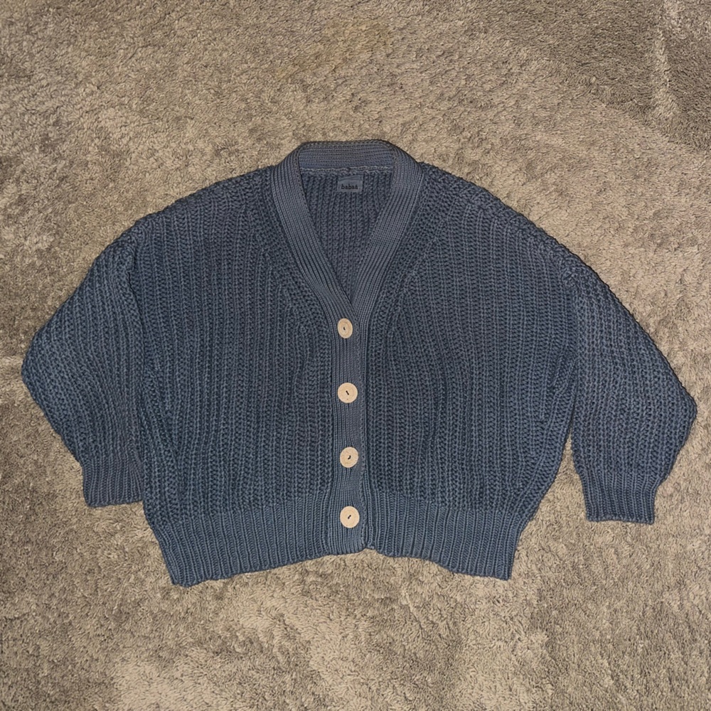 Babaa No 18 Cardigan in Midnight Ocean